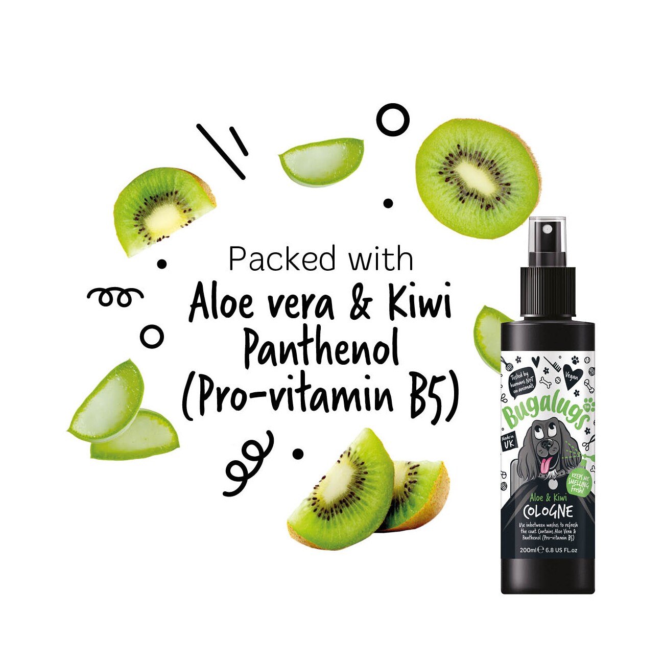 Bugalugs Hundeparfüm Aloe & Kiwi 200 ml