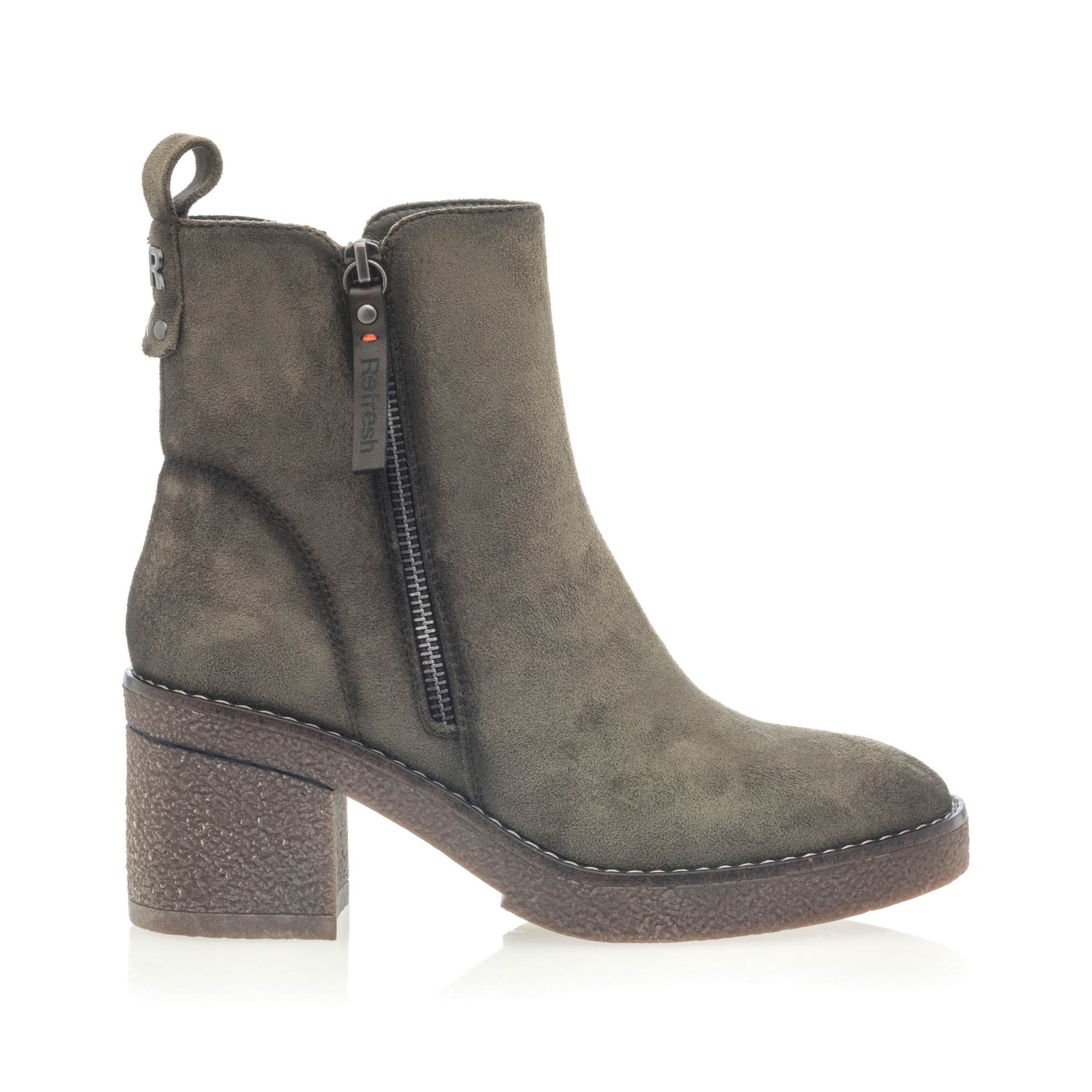 Boots à talon Femme kaki