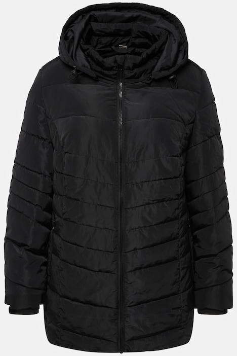 Steppjacke, mit abnehmbarer Kapuze, wasserabweisend