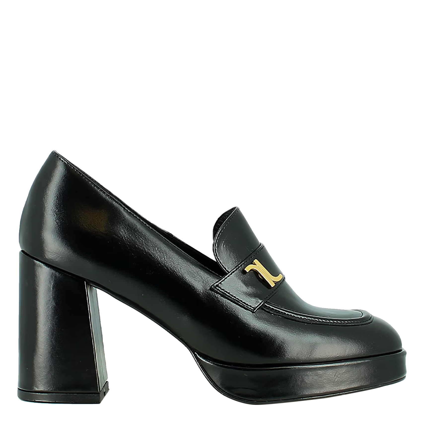 VIOLON - Mocassins monogramme en cuir | Noir