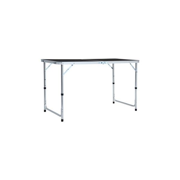 Mesa De Campismo Dobrável 120x60 Cm Alumínio Cinzento - 48173