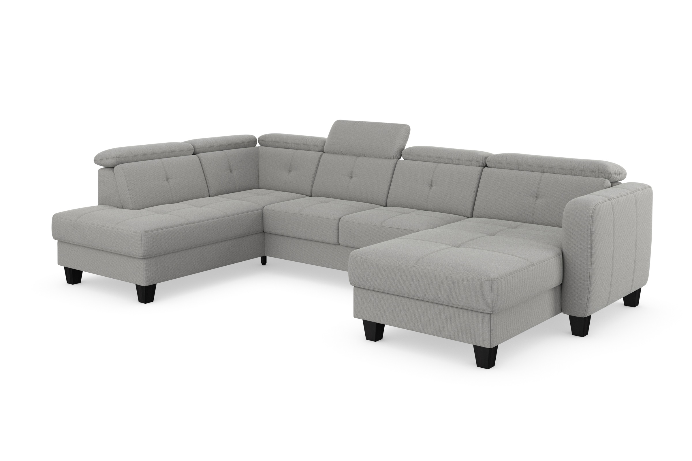 sit&more Wohnlandschaft »Belluci U-Form« Kopfteilverstellung und Federkern, wahlweise mit Bettfunktion