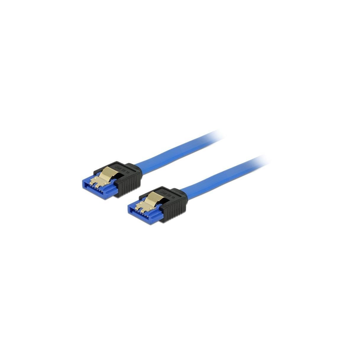 DeLOCK SATA cable, straight plugs, 0,2m, blue