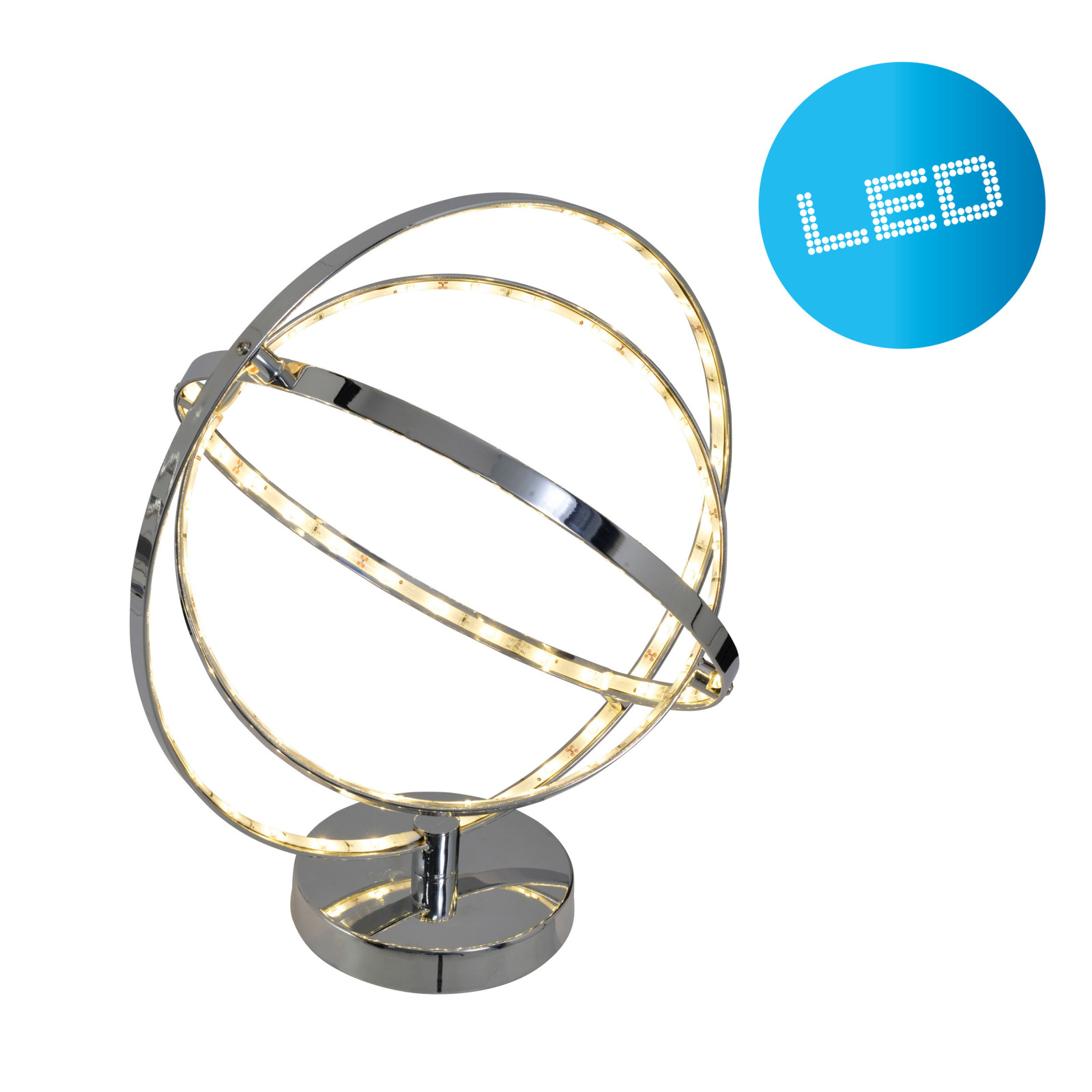 LED-Tischleuchte UNIVERSE - chrom - 39 cm