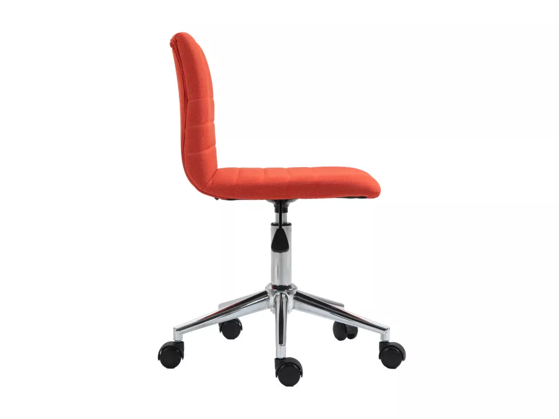 SVITA LINUS chaise de bureau chaise pivotante pour enfant chaise de bureau chambre d'enfant revêtement en tissu rouge