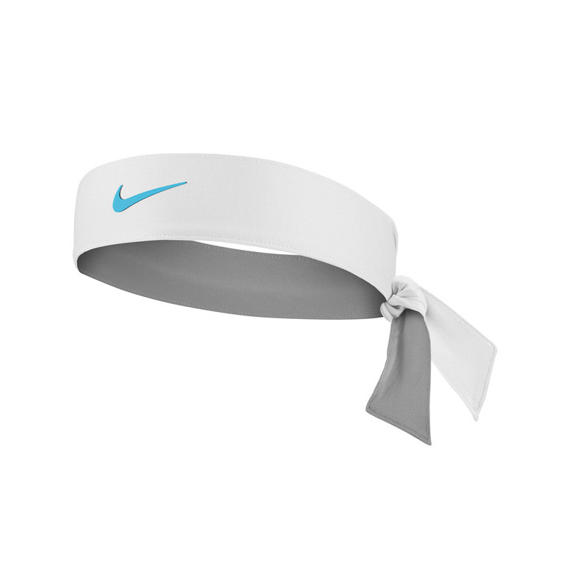Bandeau Tennis Headband Nike blanc et bleu