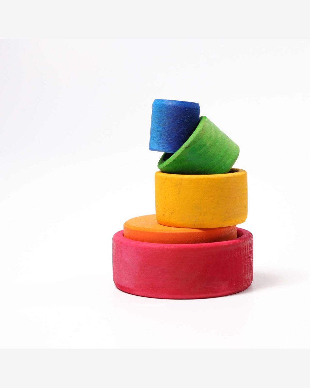 Stableskåler Regnbue 5pk – Leke i Tre | Montessori Leker