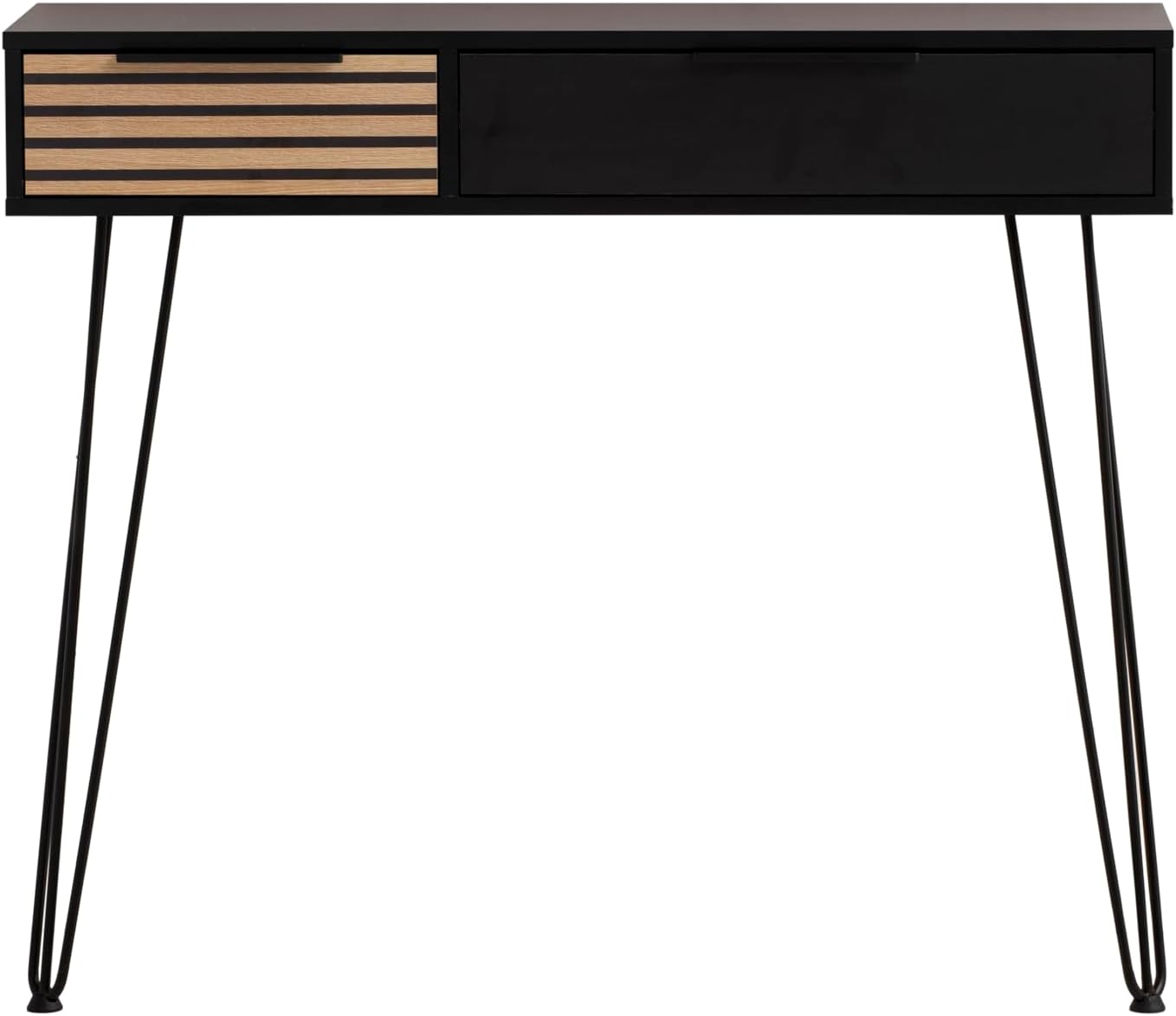Schildmeyer Hank Konsolentisch 157182, Schwarzmatt/Akustikpaneel Optik, 103,7 x 32,1 x 88,4 cm