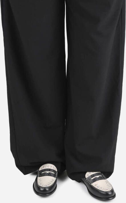 Bronx Lage Schoen in Zwart Wit Zilver Black Dames