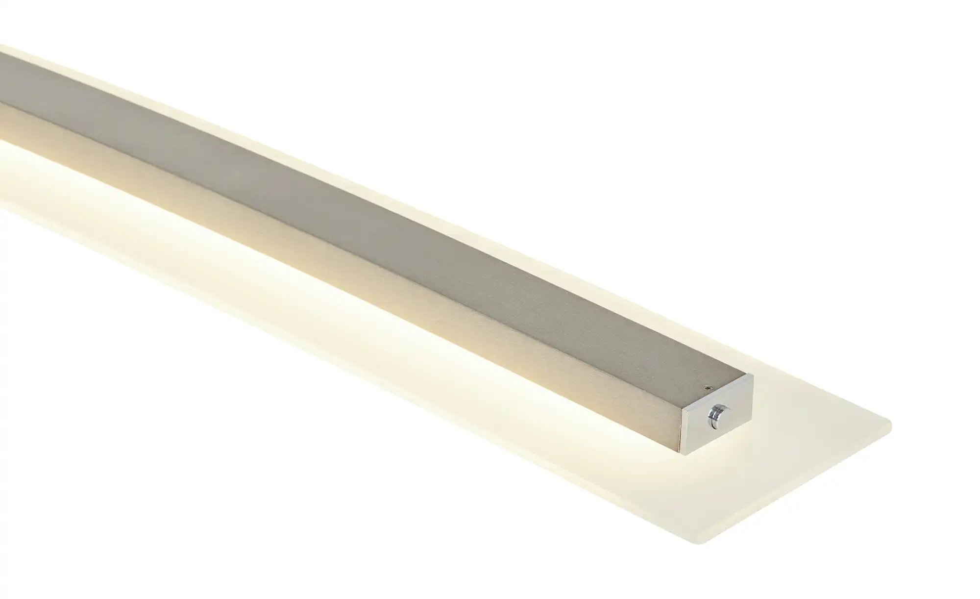 Fischer-Honsel LED-Pendelleuchte, Nickel-matt/Glas gebogen