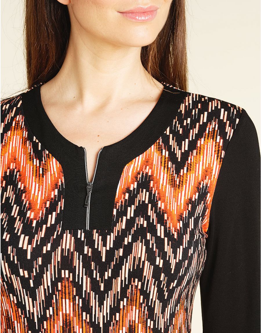 T-shirt imprimé orange