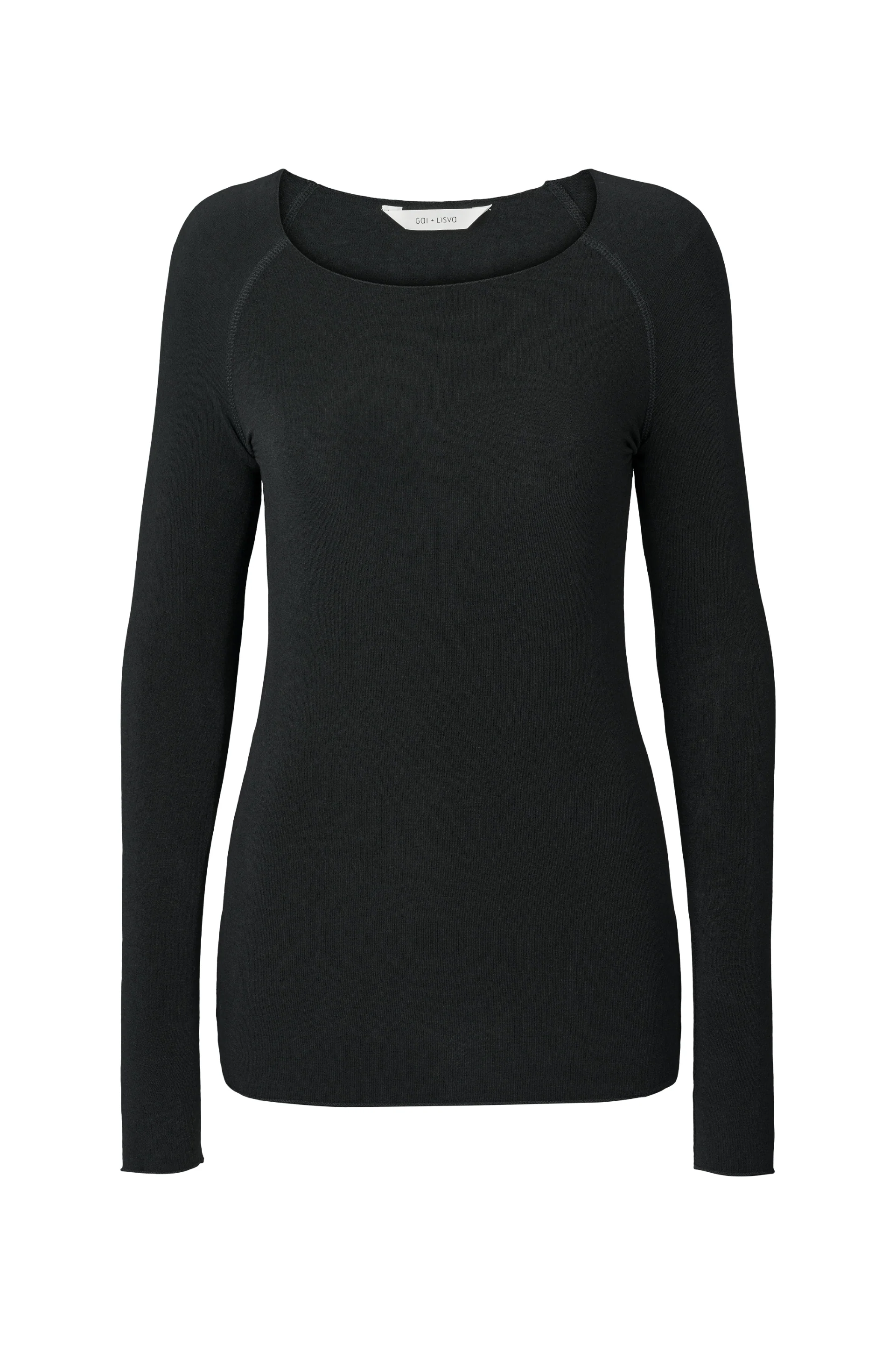 Gai+Lisva  Amalie wool langærmet t-shirt - sort