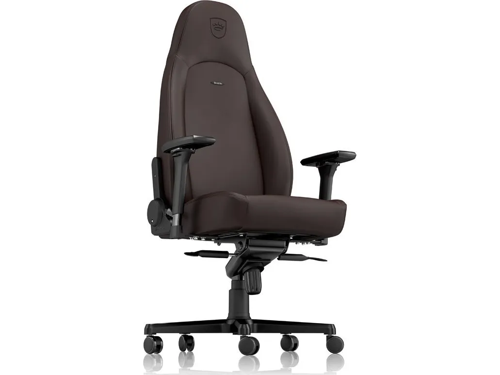 noblechairs Icon, Polstret sæde, Polstret ryglæn, Brun, Brun, Imiteret læder, Imiteret læder