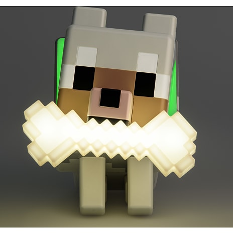 Minecraft Wolf natlampe - hvid