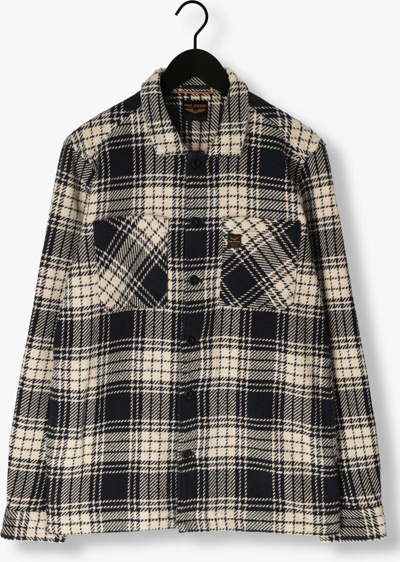 PME LEGEND donkerblauwe pme legend overshirt long sleeve shirt ctn twill weave