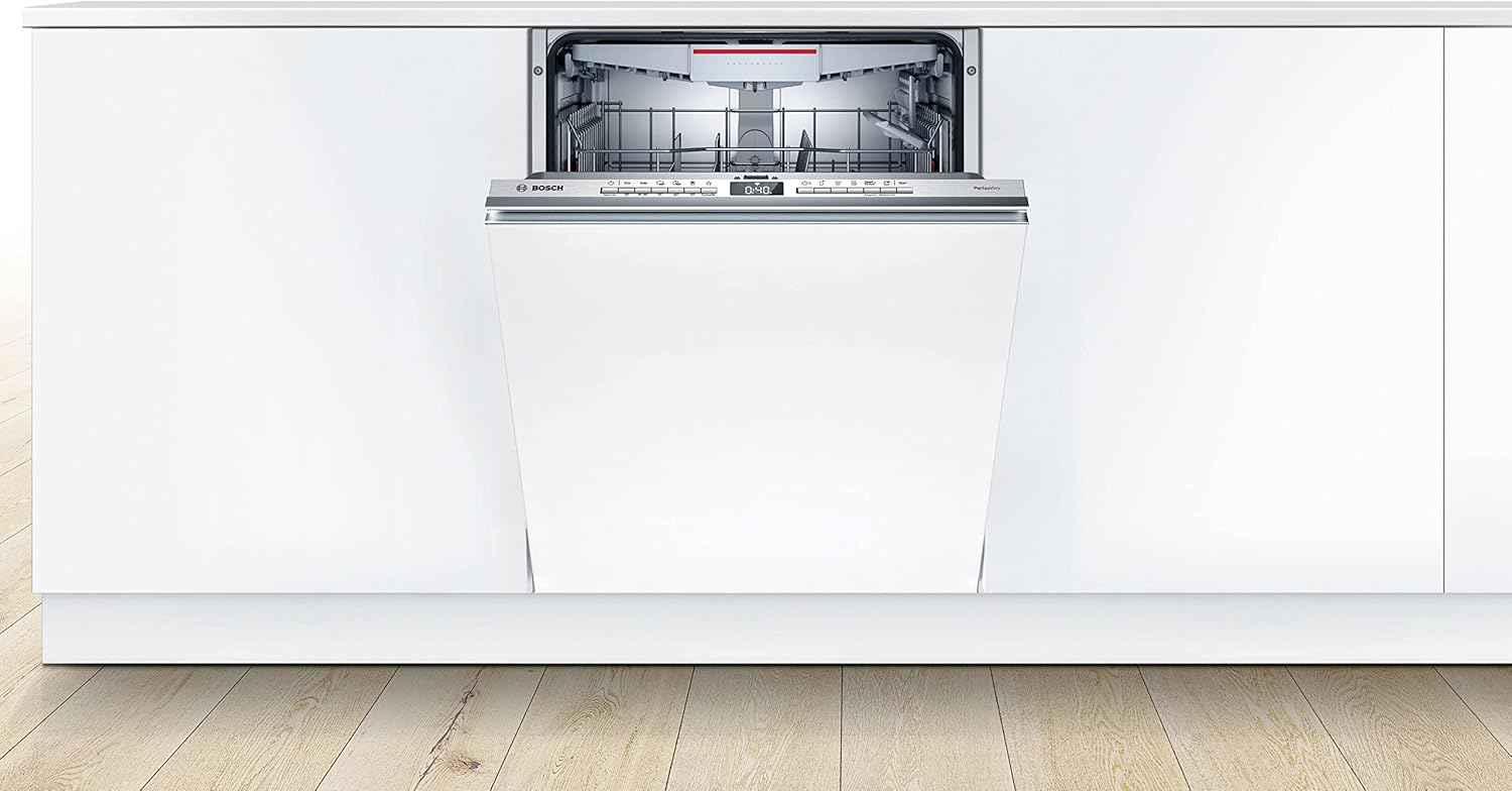Bosch SBD6TCX00E Serie 6 Smarter Geschirrspüler Vollintegriert, 60 cm breit, Besteckschublade, Silence Programm besonders leise, PerfectDry mit Zeolith trocknet sogar Kunststoff