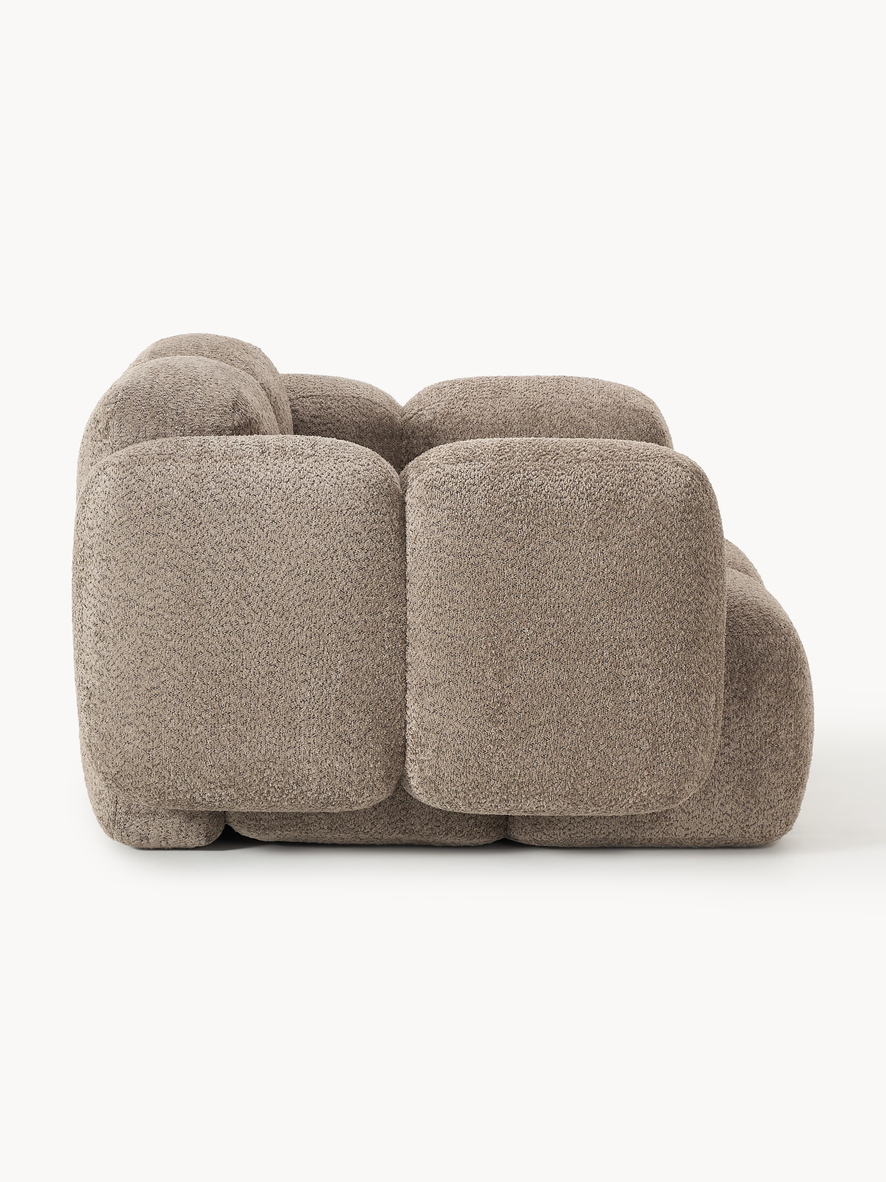 Loungefauteuil Tayla van teddy bouclé
