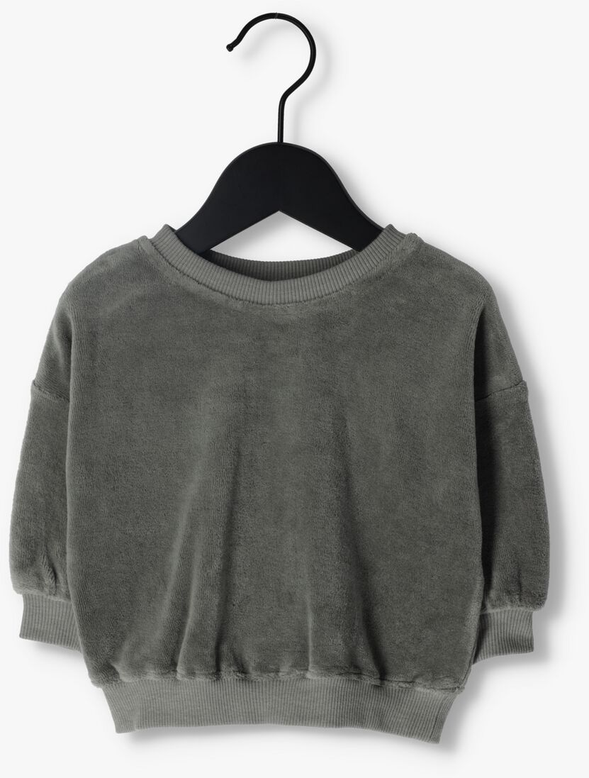 QUINCY MAE blauwe quincy mae trui velour relaxed sweatshirt