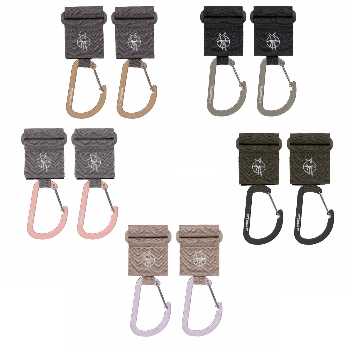 Lässig Lässig CAS Kinderwagen Haken mit Karabiner 2er Pack