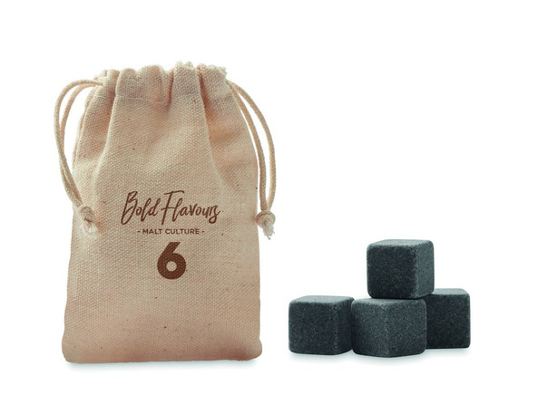 GiftRetail MO9943 - ROCKS Cube en pierre dans pochette