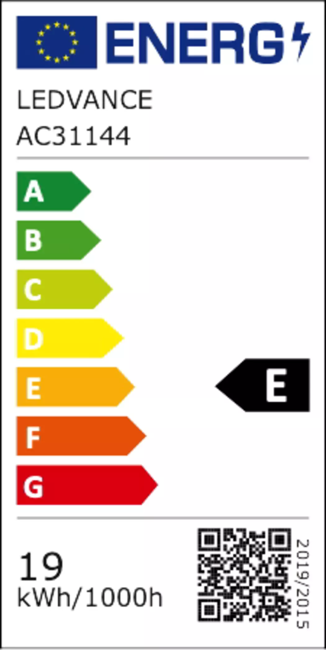 LED-Birnenform E27/19 Watt/Energie E