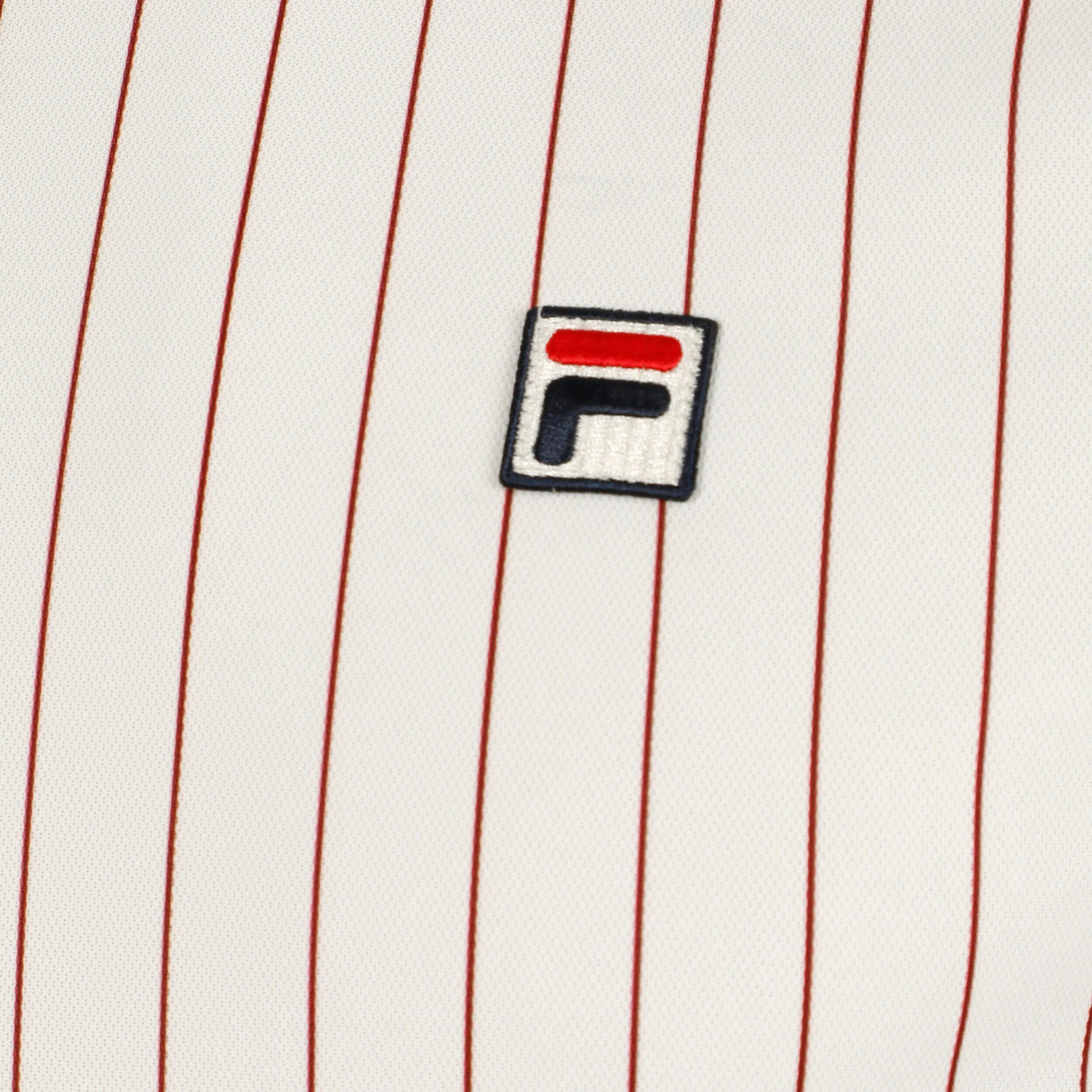 Fila Stripes Jascha 2 T-shirt Hommes - Blanc , Rouge Foncé