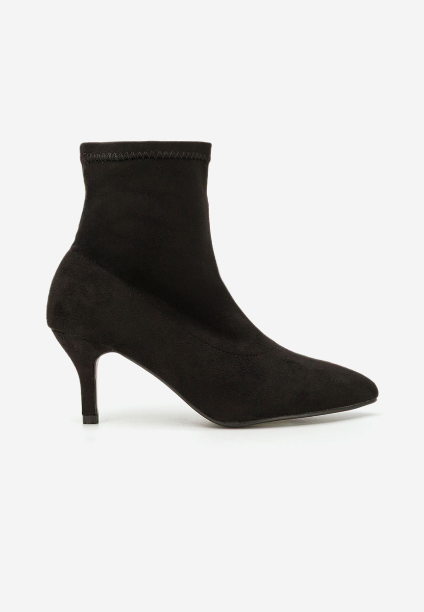 Bottines à talon fin noires Antiana