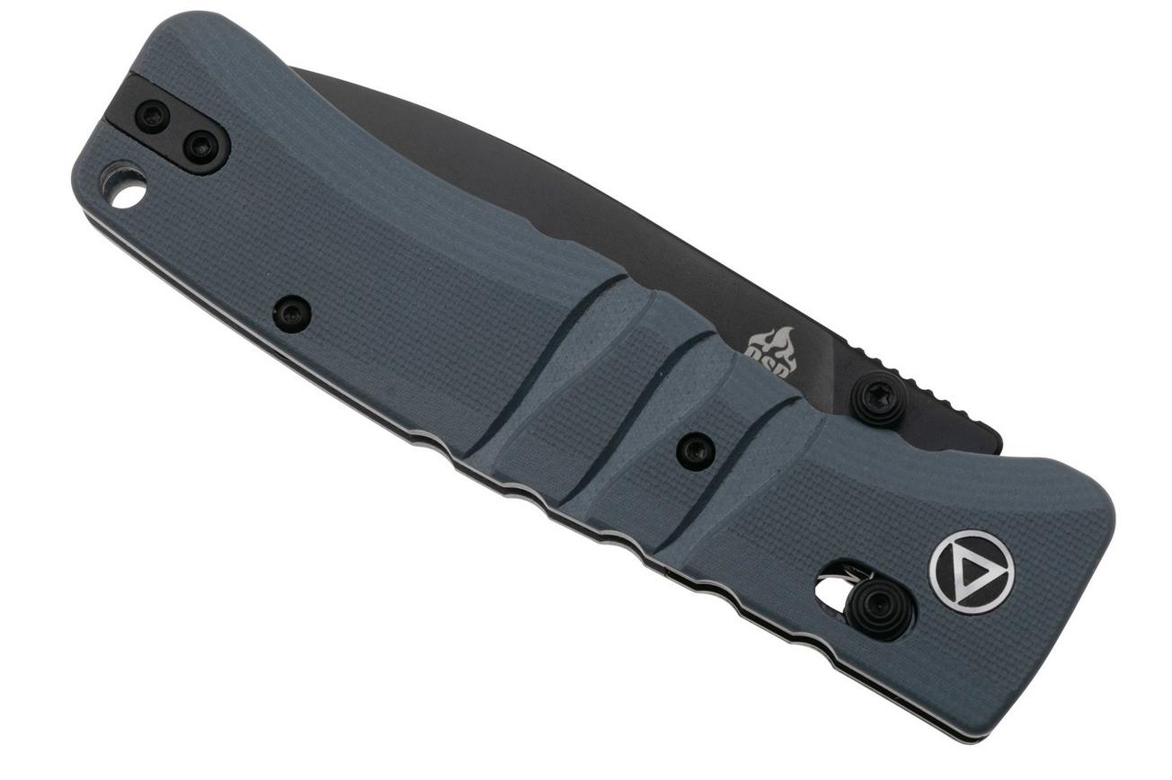 QSP Knife Ripley QS160-B2 Black 14C28N Gray G10, zakmes, Keanu Alfaro design
