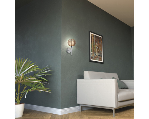 Wandlamp, 1-lichts, HxBxD 29,5x16x17,5 cm, Relax brons chroom