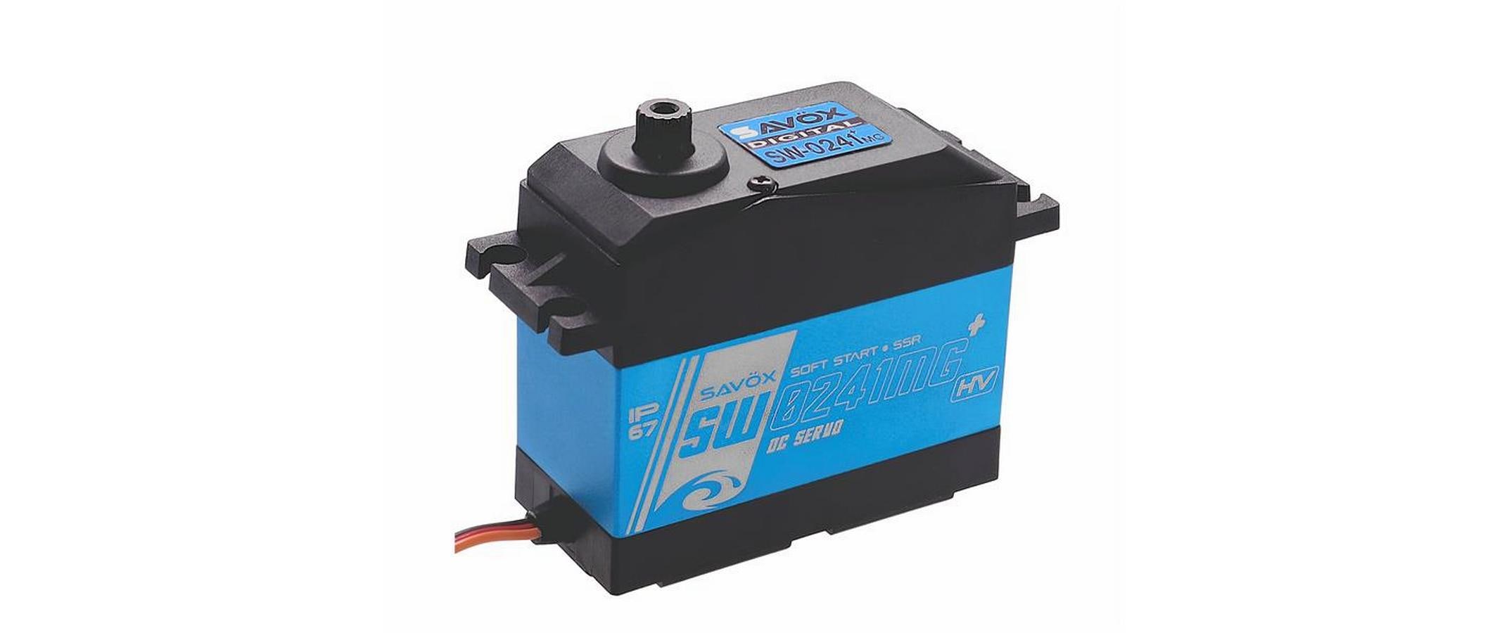 Giant Scale Servo SW-0241MG+ 40 kg, 0.17 s, Digital HVWasserdichtes Digital Servo für Grossmodelle mit Metallgetriebe und Softstart