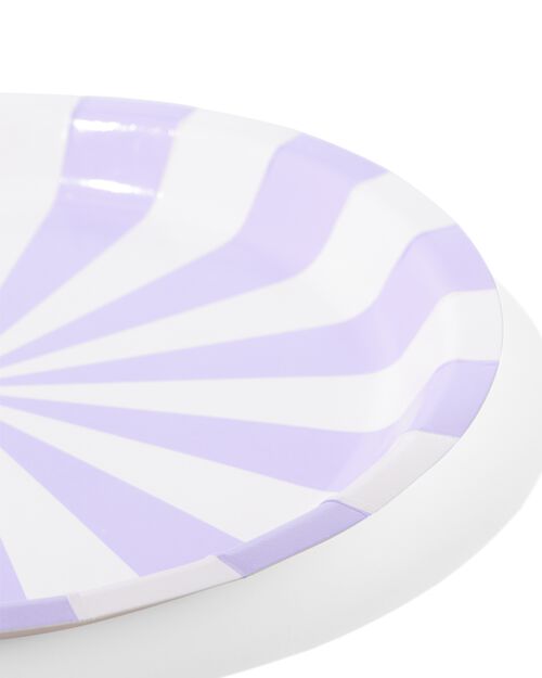 assiette en carton grande multicolore lot de 8