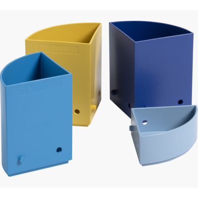Exacompta BeeBlue - Pot à crayons modulable - 4 compartiments - couleurs assorties