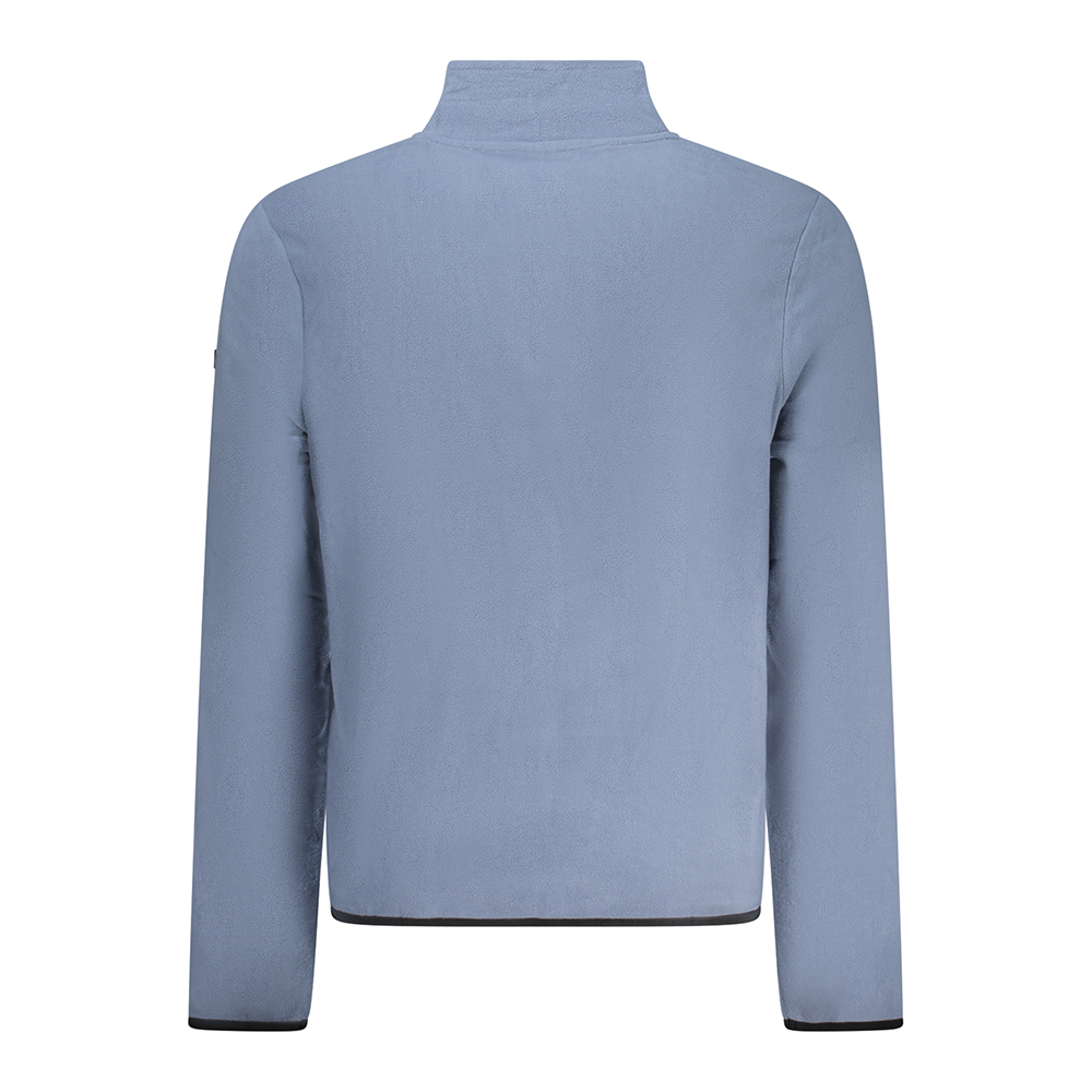 Sports Polo Men Half Zip Blue