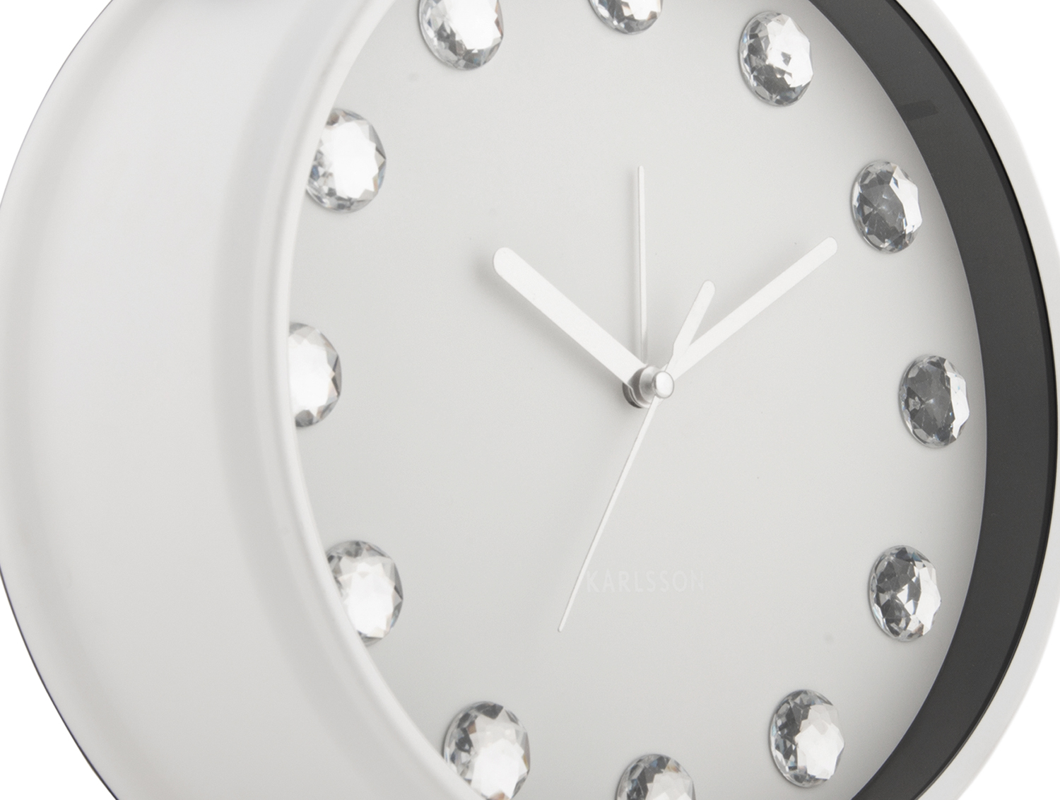 Alarm clock Glam Diamonds XL white