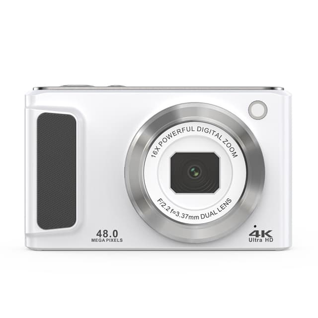 4K HD digitalkamera med front- og bagkamera og stabilisering Sort