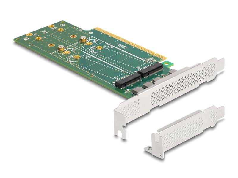 Delock Host Bus Adapter PCI-Express x16 - 4 x NVMe M.2 Key Delock PCI Express 4.0 x16 Karte zu 4 x intern NVMe M.2 Key M 110 mm – Bifurcation – Low Profile Formfaktor