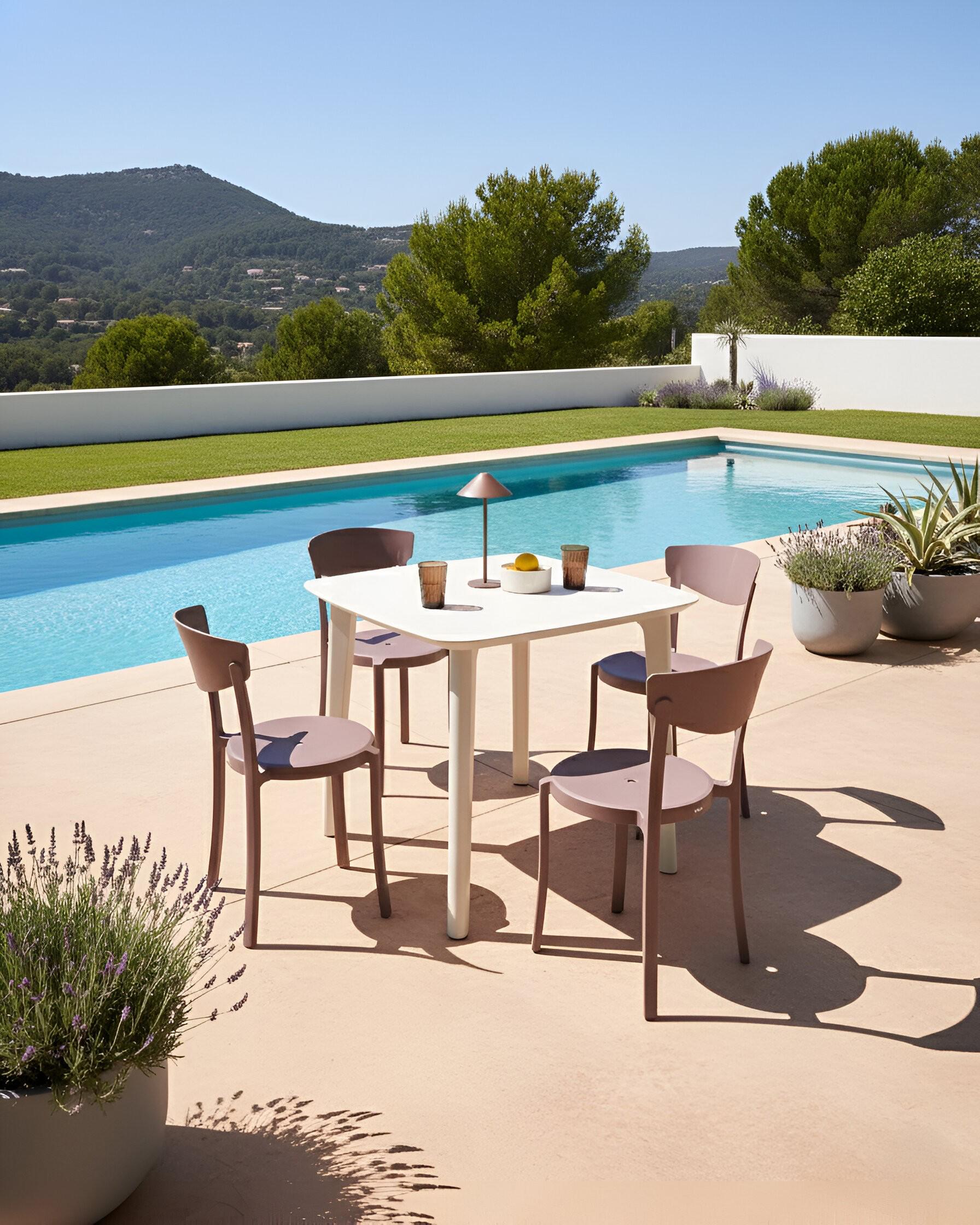 Set van 4 tuinstoelen VIESTE Bruin