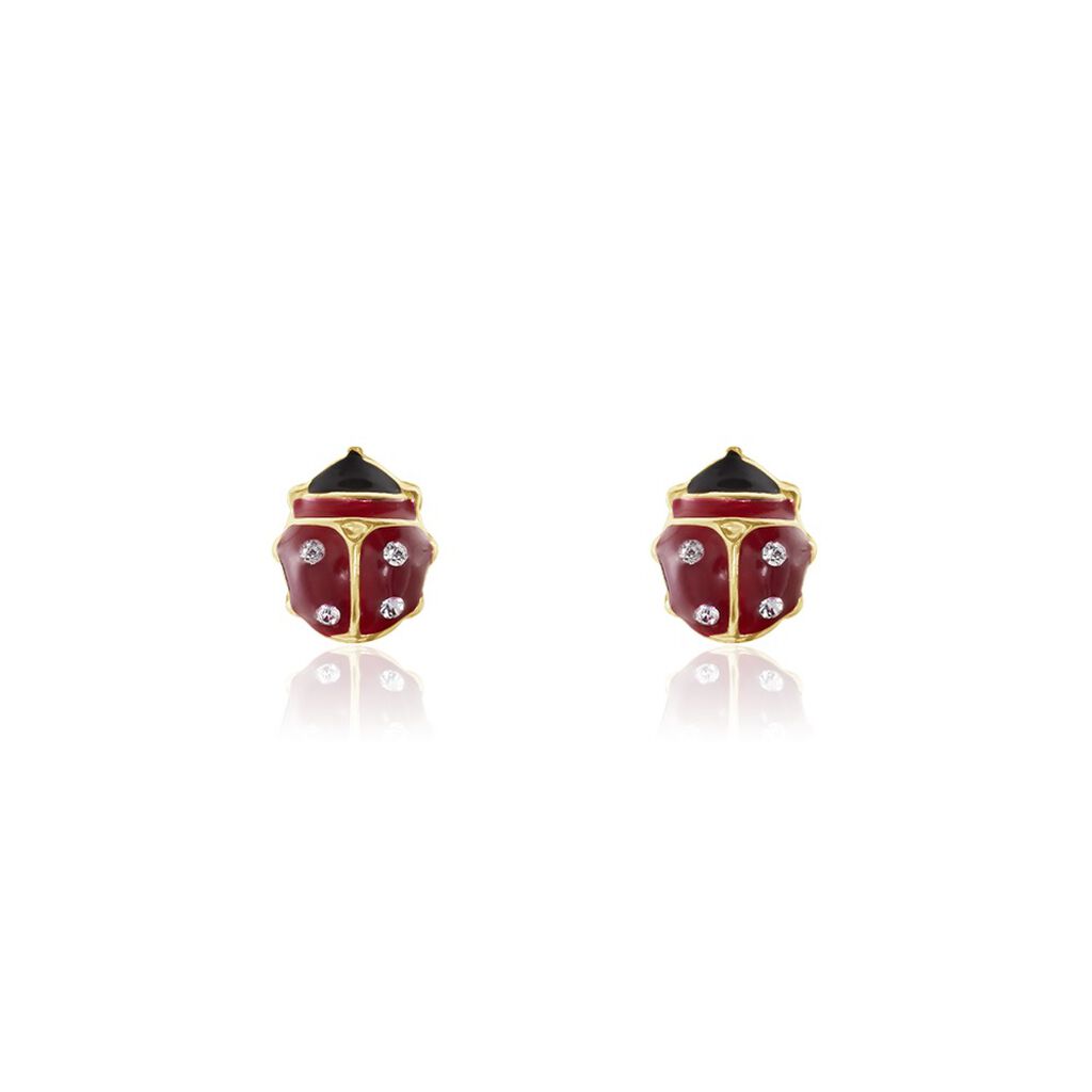 Boucles D'oreilles Puces Deena Or Jaune Oxyde De Zirconium