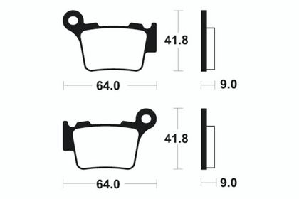 Plaquettes de freins Tecnium Racing MX/Quad métal fritté - MOR291