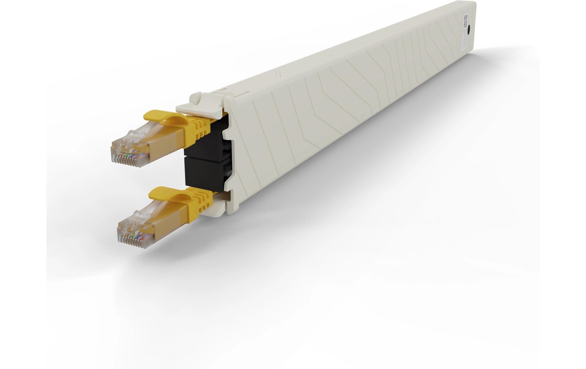 patchbox.one / Cassette / 8RU / Cat 6A, UTP, 0.8 m, GelbAll-in-One Lösung für Ordnung im Netzwerkschrank
