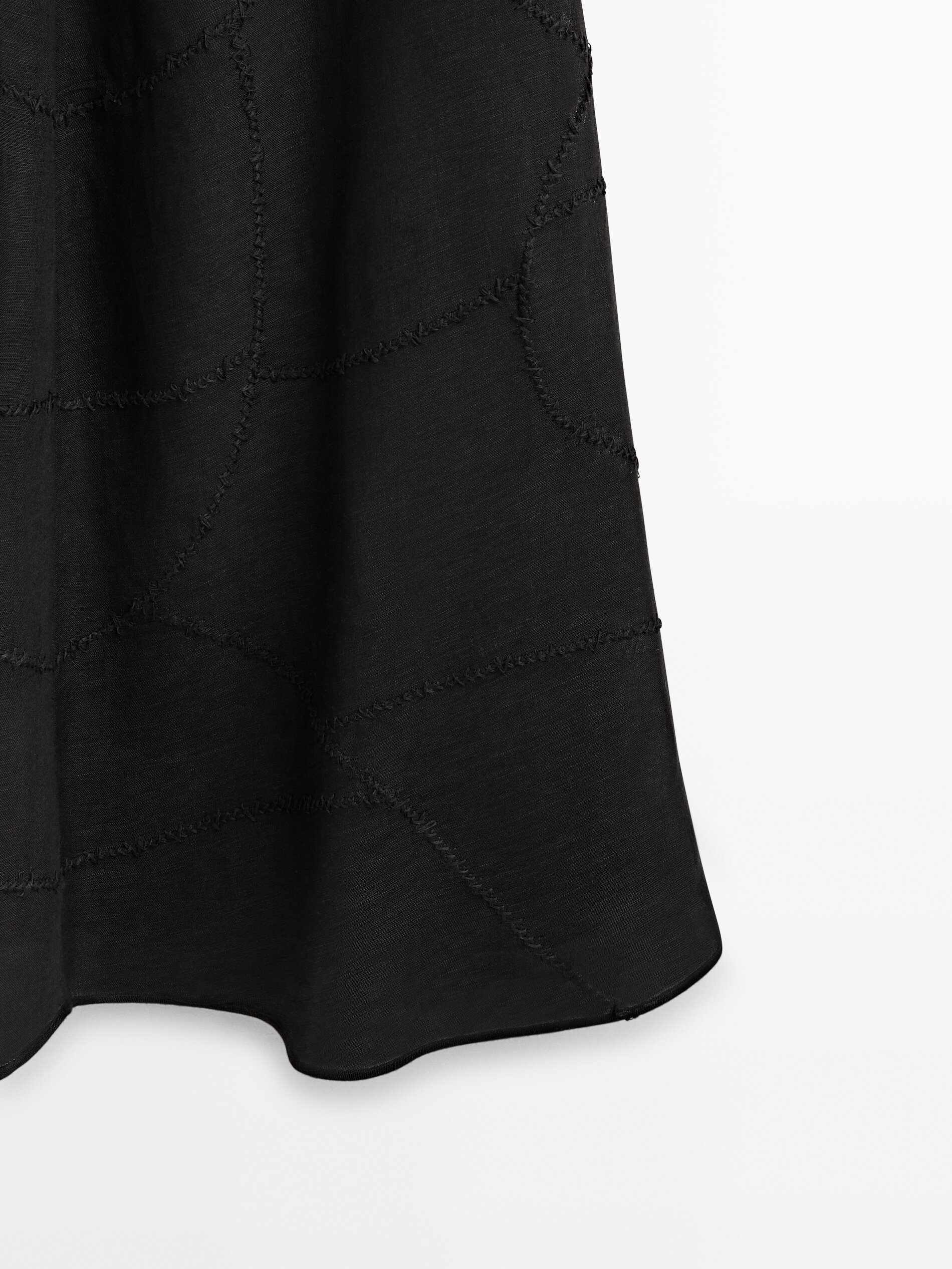 Falda detalle bordados Edição Limitada - NEGRO