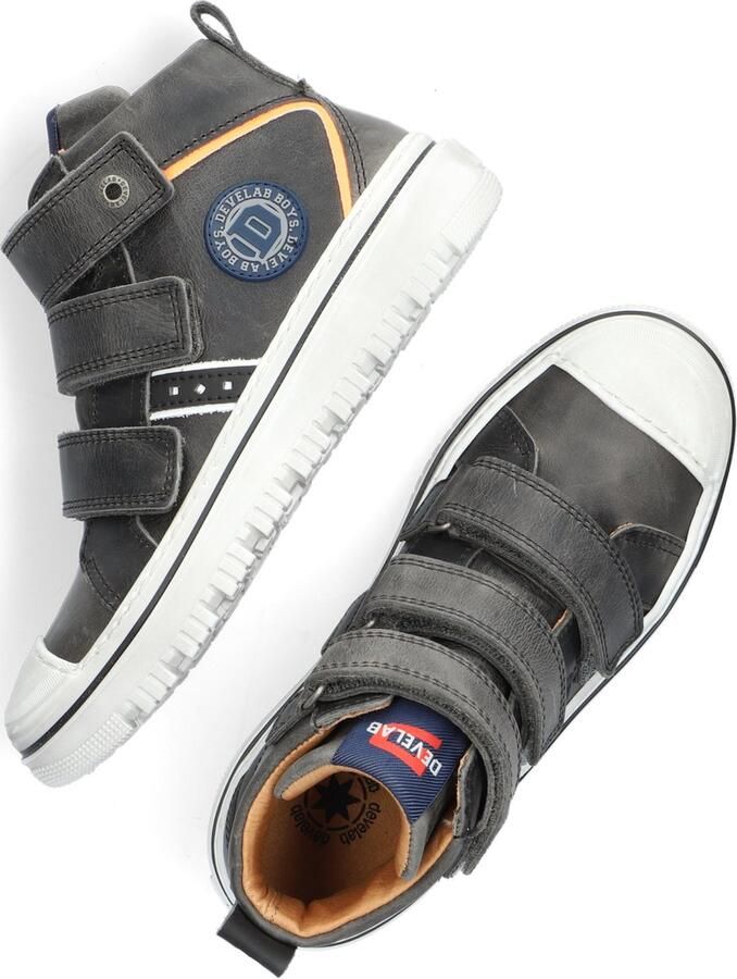 Develab 41935 Hoge sneakers Leren Sneaker Jongens Grijs