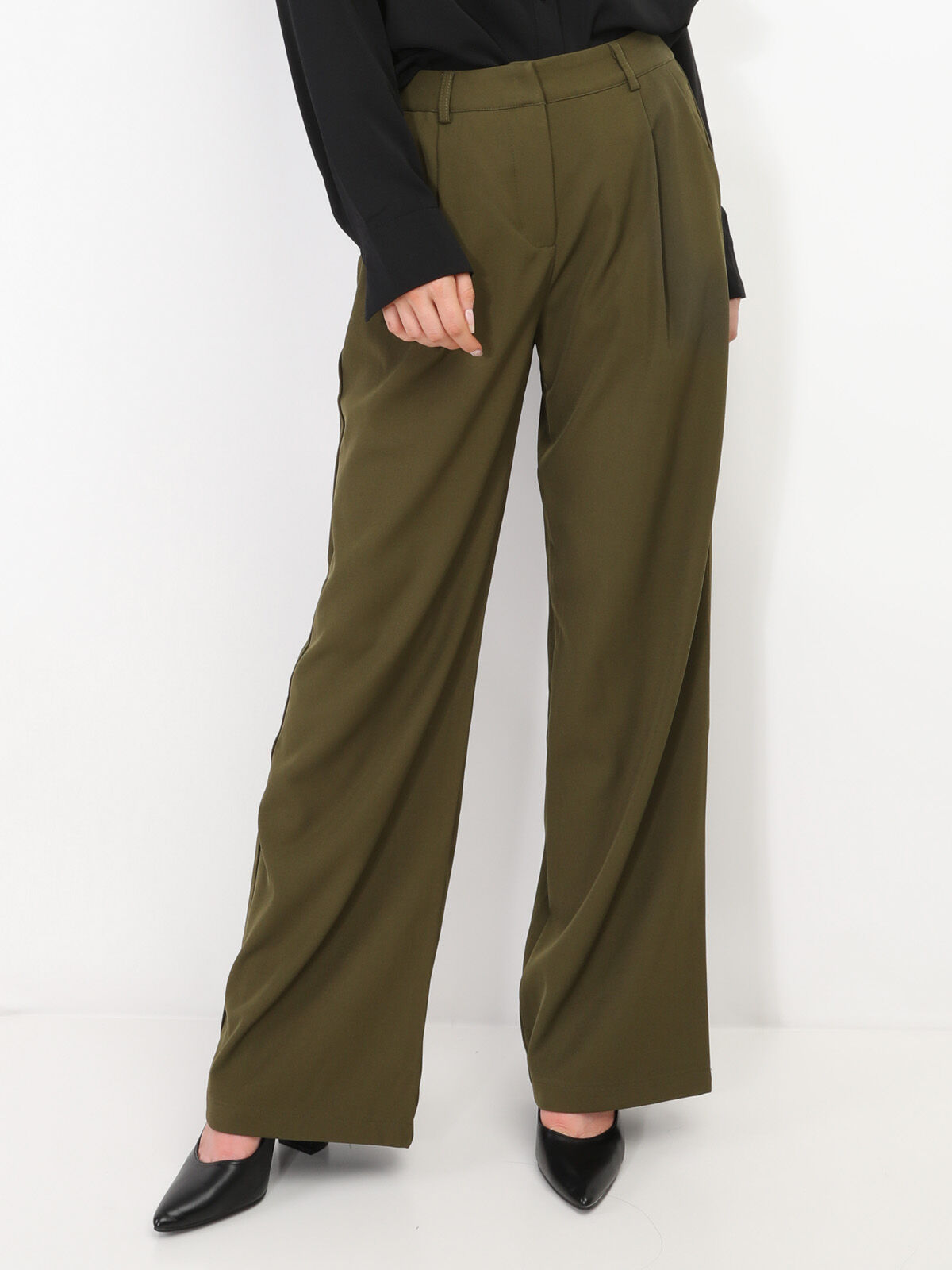 Pantalon de costume large- Kaki