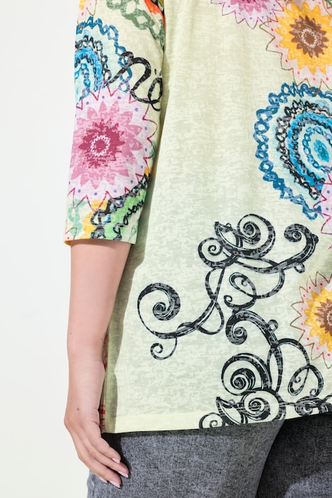 T-Shirt, Comfort Fit, Druck mit Glitzersteinchen