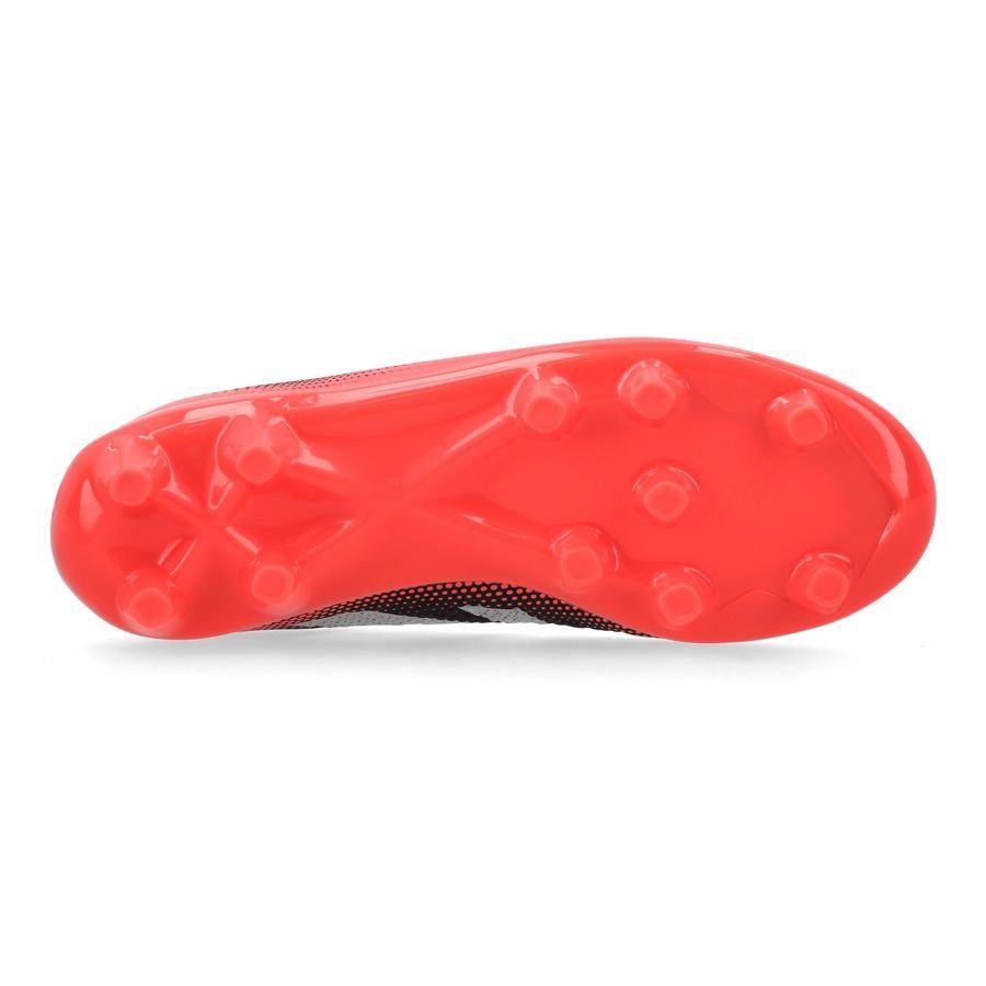 New Balance Tekela V4 Magique FG Flash Point - Noir/Rouge/Argenté Enfant