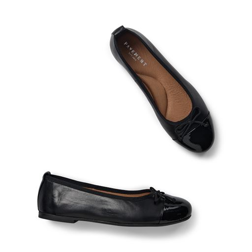 Pavement Lucy Ballerinasko, Black/Black Patent, 41