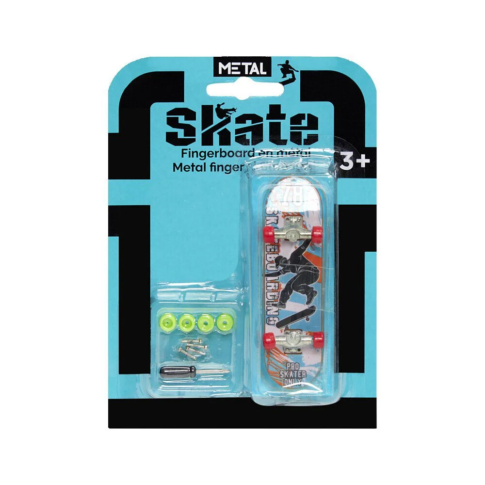 Mini skateboard à doigts L12,5cm (6 modèles)