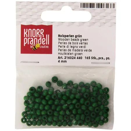 Knorr Prandell Holzperlen, grün, 4 mm, 165 Stück