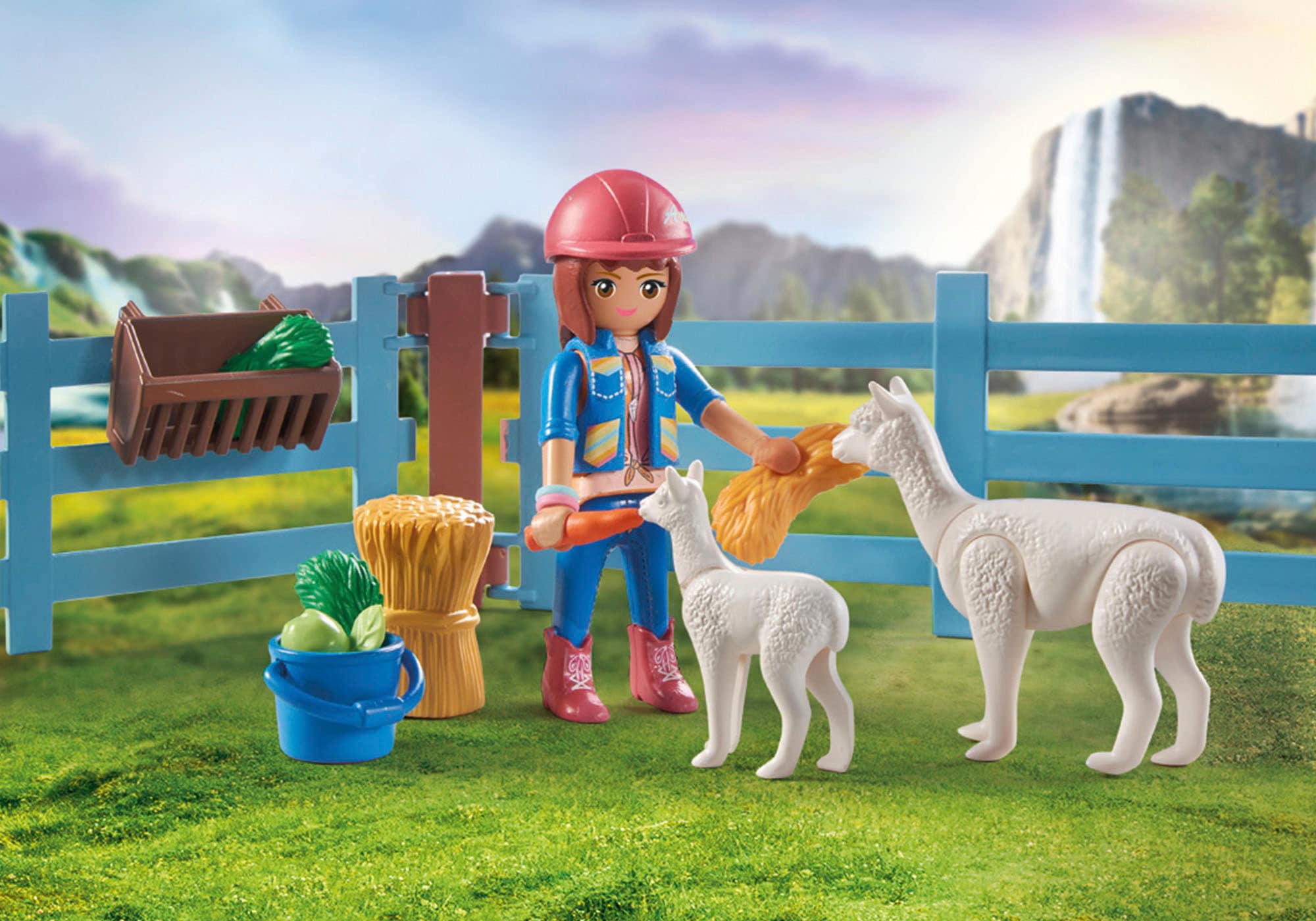 Playmobil® Konstruktions-Spielset »Amelia & Whisper mit Pferdebox (71353), Horses of Waterfall« teilweise aus recyceltem Material