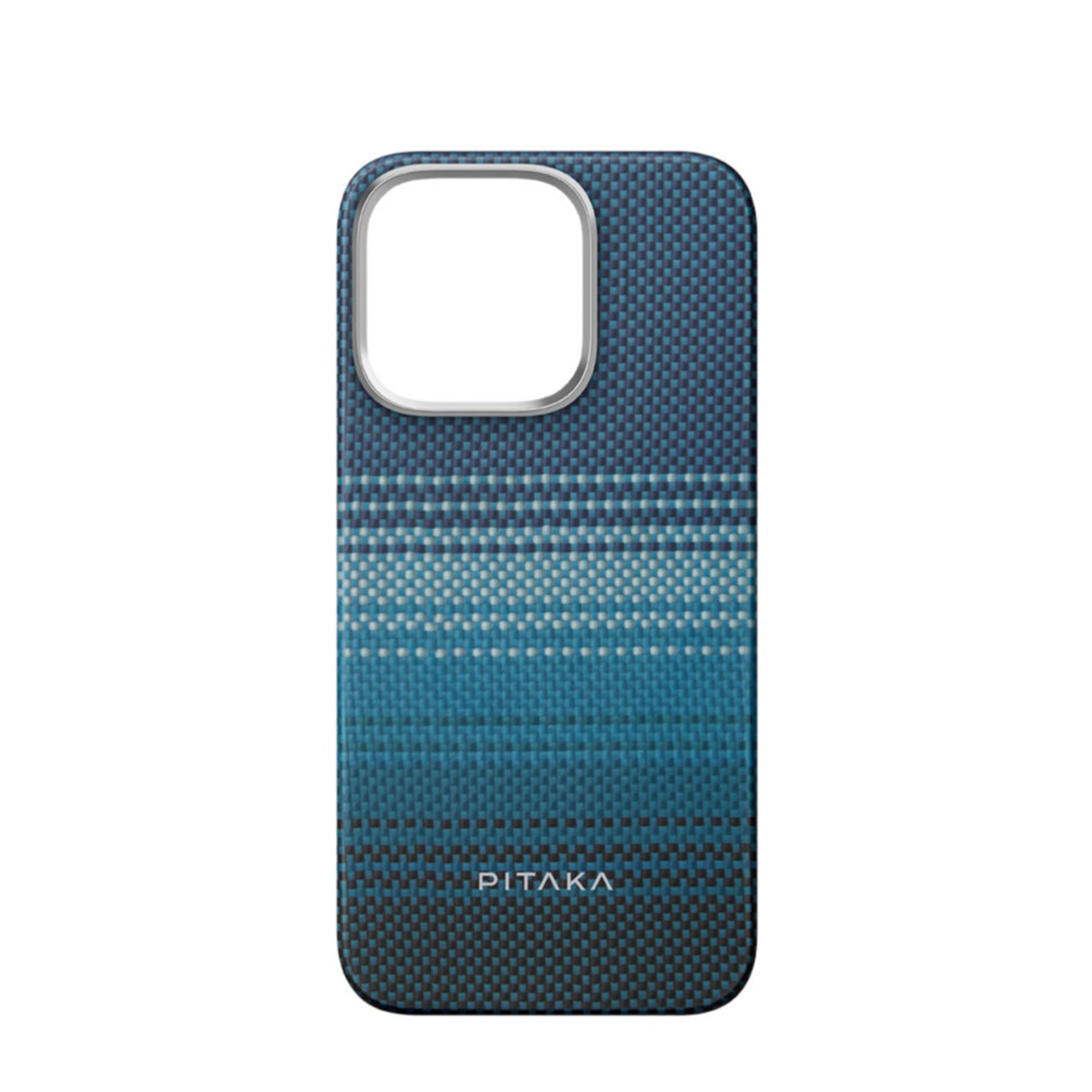iPhone 16 Pro MagEZ 5 Fushion Weaving MagSafe Aramid Schutzhülle (KI1601MO) - Moonrise (Blau / Schwarz)